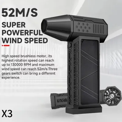 Mini Turbo Jet Fan Electric Air Duster with 3 Gear Adjustable 130000RPM Wind Speed 52m/s Car