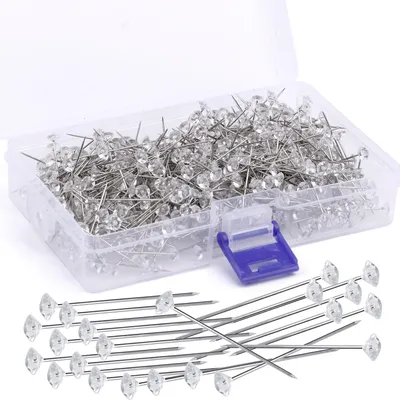 Bouquet Pin Corsages 600Pcs Pins, 1.5inch Diamond Pins Floral Rhinestones Pins Crystal for Flower