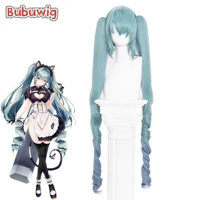 Bubuwig Synthetic Hair Privaty Cosplay Wigs Nikke The Goddess Of Victory Privaty 100cm Blue Gradient