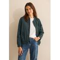 Blouson CECIL, Damen, Gr. XXL (46), slate khaki, Stoff, Obermaterial: 100% Polyester; Futter: 100% Polyester, unifarben, casual, normal normal, hoch geschlossener Ausschnitt, Langarm Bündchen, Jacken, mit Stehkragen