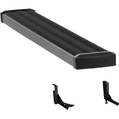 Luverne Hitch Step Aluminum Powdercoated Textured Black 7 in. Grip Series, Rear, 415254-571528