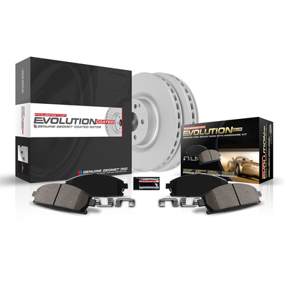 Powerstop Brake Disc & Pad Kit Z17 Evolution Geomet Coated, Front, 2-year / 24000-mile limited warranty CRK2152