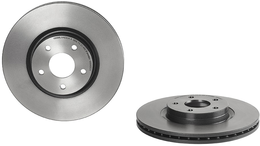 Brembo Brake Disc Premium UV Coated Series, Front, Driver or Passenger Side, 2-year limited warranty 09.9468.31