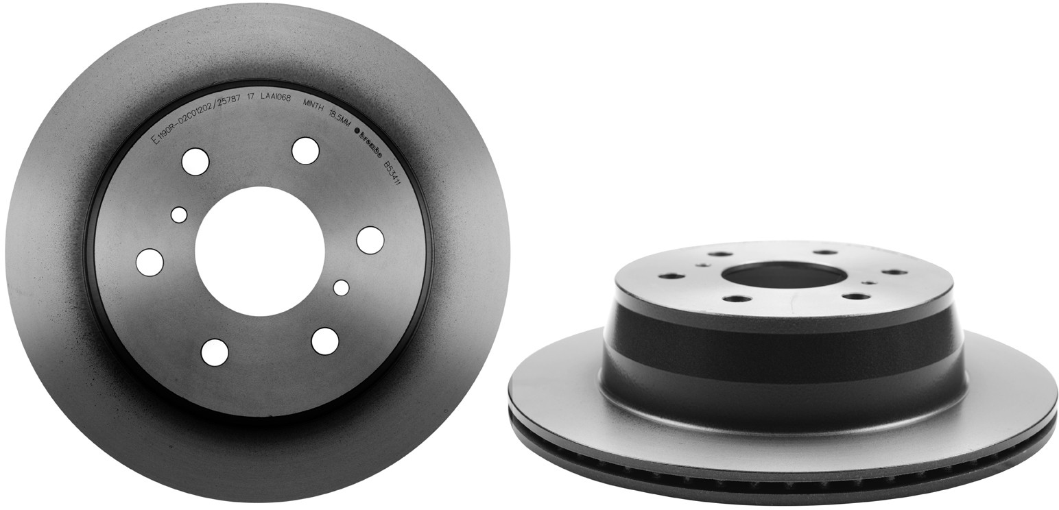 Brembo Brake Disc PRIME Series, Rear, Driver or Passenger Side, 2-year limited warranty 09. B534.11