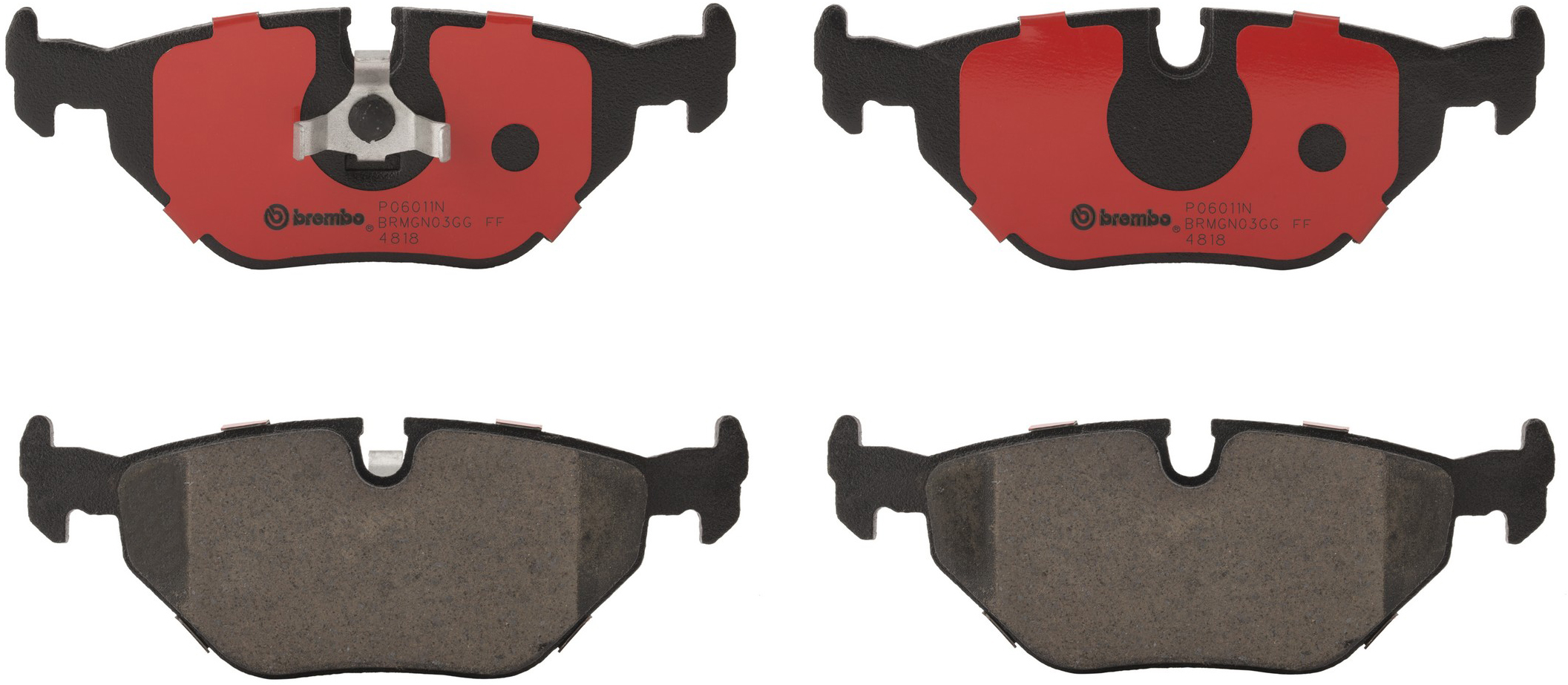 Brembo Brake Pad Set PRIME Series, Rear, 2-year limited warranty P06011N