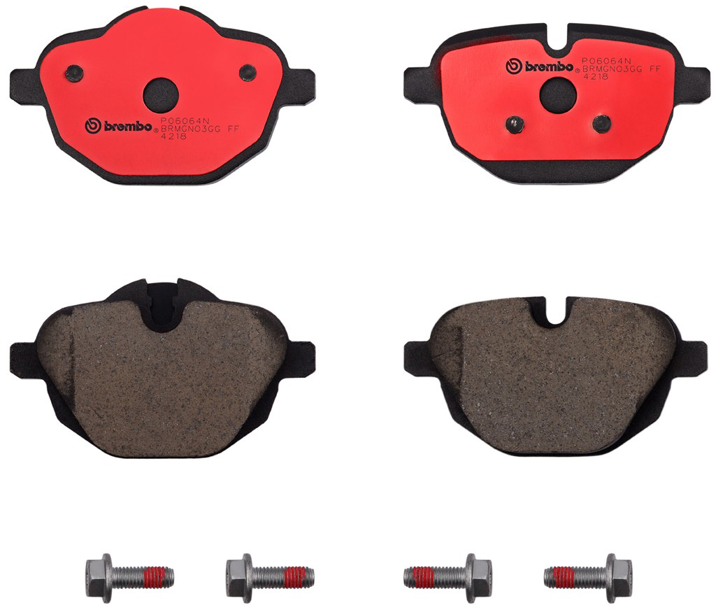 Brembo Brake Pad Set PRIME Series, Rear, 2-year limited warranty P06064N
