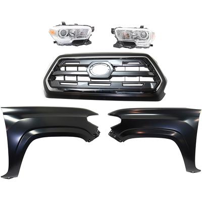 Replacement Grille Assembly Plastic Chrome Shell with Painted Black Insert Grille, 1-year unlimited-mileage warranty KIT-031323-272