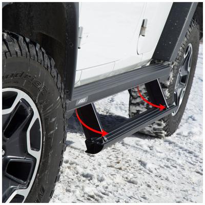 Aries Running Boards Aluminum Carbide Black Powder Coat ActionTrac Series, 3036572