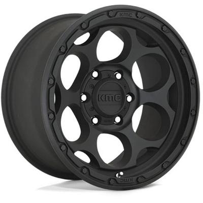 KMC Wheel Aluminum Black, Lifetime Limited Warranty on Structure; 1 Year Finish KM54188568700