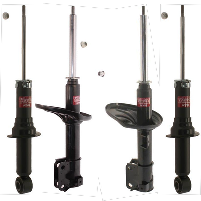 KYB Shock Absorber & Strut Assembly Bare Strut, Front Rear, Driver Passenger Side, Lifetime limited warranty SET-KY335082-A