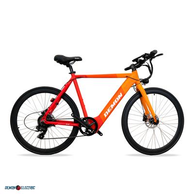 Demon Electric Bike Yellow-Orange-Red Gradient THE 6IX Series, Limited Warranty PEB-18-20