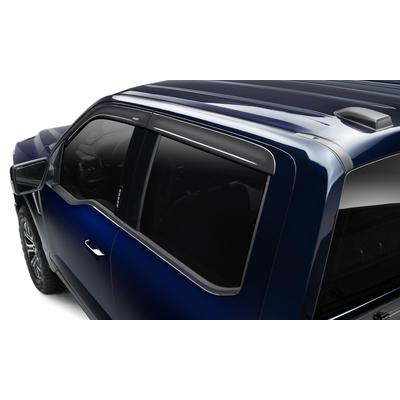 Husky Liners Window Visor Acrylic Smoke External Tape Mount Type Low Profile Ventvisor Series, Front & Rear, Driver Passenger Side, 2854106