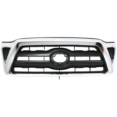 Replacement Grille Assembly Plastic Chrome Shell with Black Insert Grille, 1-year unlimited-mileage warranty T070139
