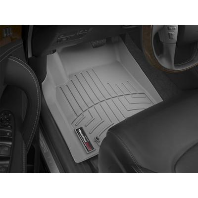 Weathertech Floor Mats Made of Rubberized Thermoplastic Polyolefins Gray Molded Liner FloorLiner Series, Front Row, 463361