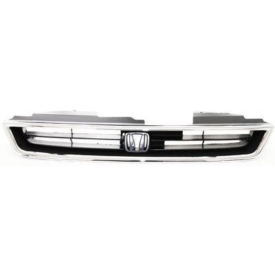 Replacement Grille Assembly Plastic Chrome Shell with Textured Black Insert Grille, 1-year unlimited-mileage warranty 1265