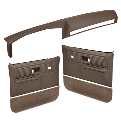 Coverlay Interior Restoration Kit ABS Plastic Dark Brown Dash Cap, Door Panel, Kick Lifetime limited warranty 18-602C34W-DBR