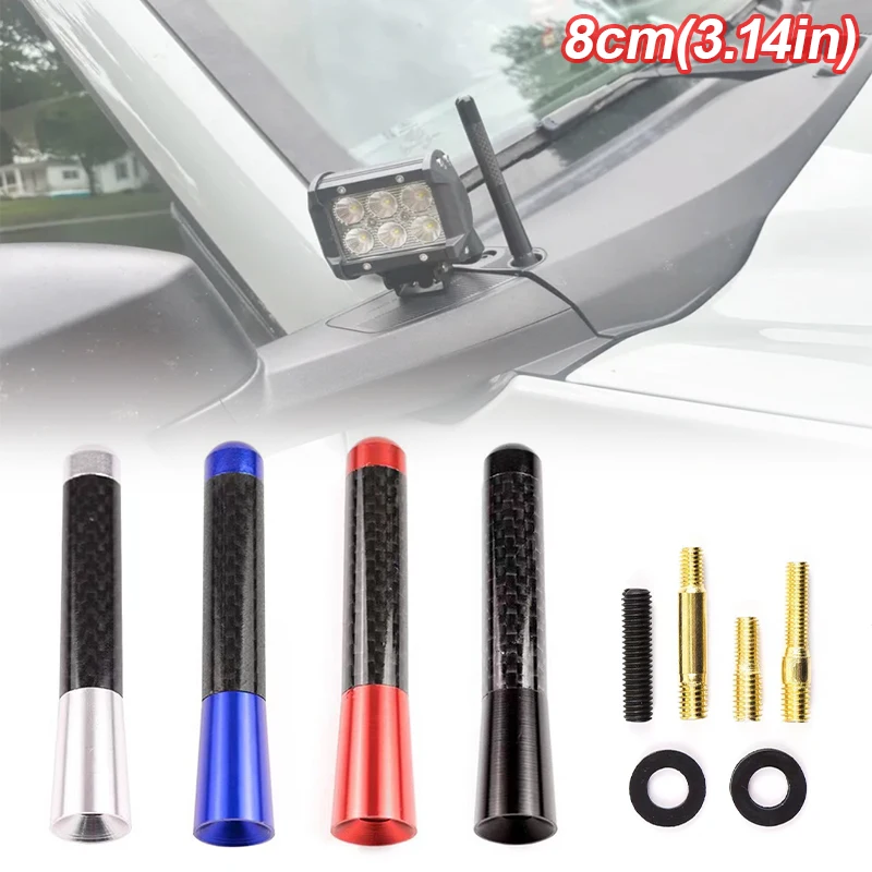 Auto antenne starke Radio Dach halterung fm am tupfen 8,5 cm Länge Auto Universal mit Schrauben Auto antenne Mini kurzes Fahrzeug zubehör Image