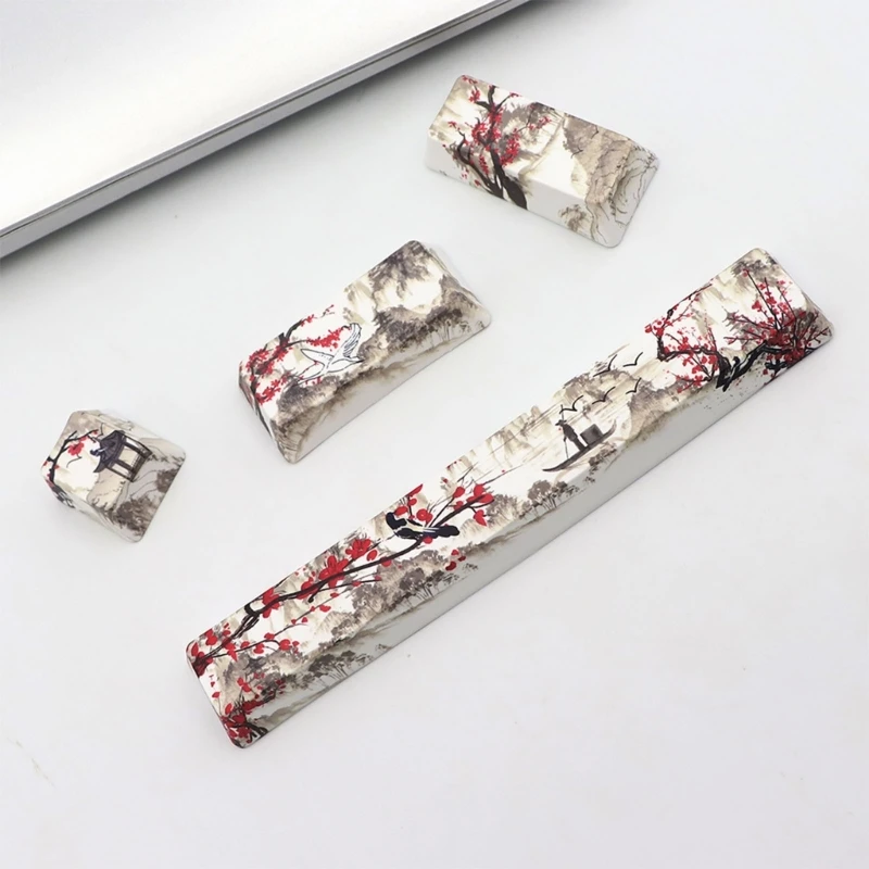 4 Tasten Esc Entre 6,25u Leertaste Tastenkappe Ersatz PBT Fünf Seiten Dye-Subbed OEM Profil Tastenkappen für mechanische Tastatur Image