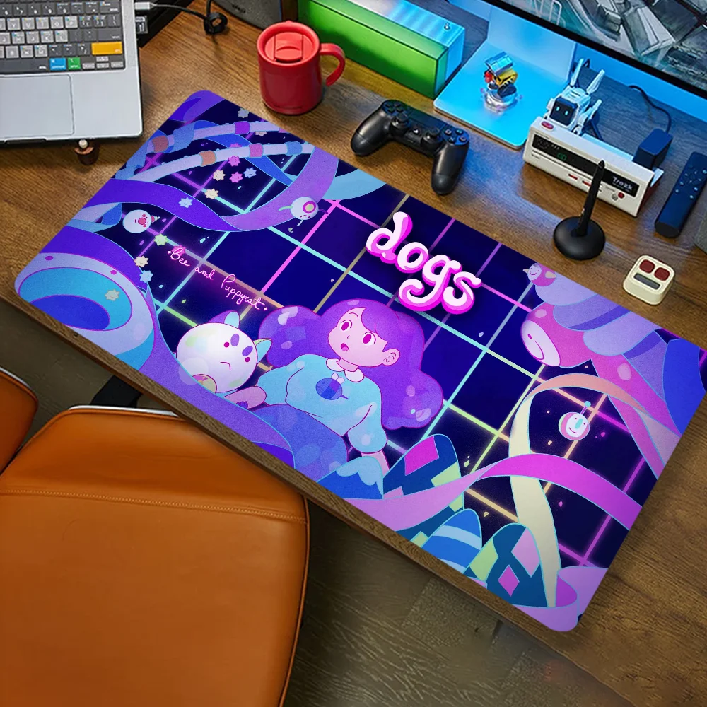 B-Bee und Anime P-Welpen Katze Mauspad Computer Büro Spiel Tischs ets xxl Gummi Anti-Rutsch-Gaming-Tastatur lange Schreibtisch Pads Image