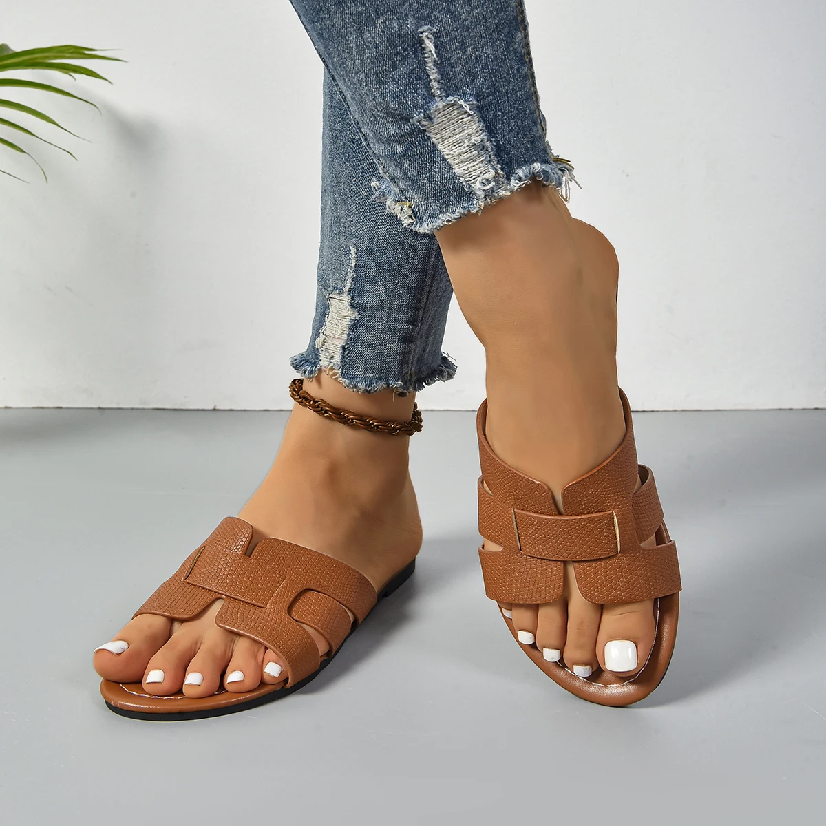 Sandales chaussures femmes été plage femmes sandales bout ouvert femmes chaussure chaussures de marche antidérapantes diapositives chaussures femme pantoufle