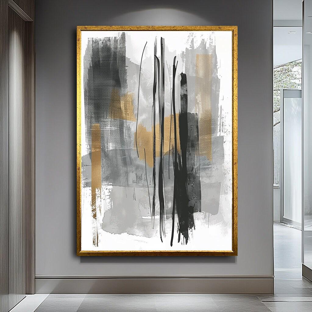 Stampa su tela astratta, arte murale moderna, decorazione murale astratta con dipinti colorati, decorazione per soggiorno, grande tela astratta, arte