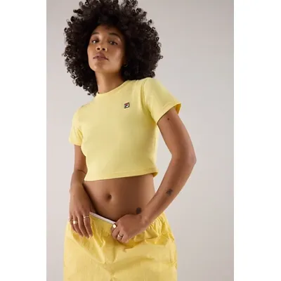 FILA x HAILEY Yellow Baby T-Shirt - Yellow M at Urban Outfitters