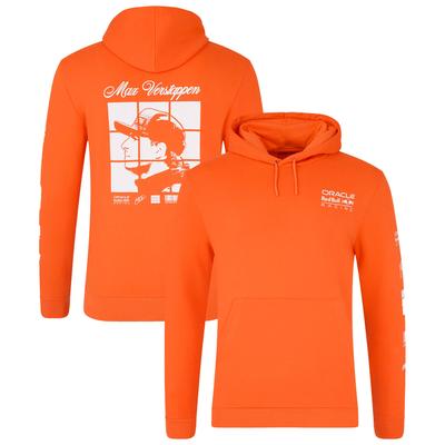 Red Bull Racing Max Verstappen Puzzle-Fahrer-Kapuzenpullover – Orange – Unisex Image