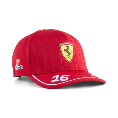 Charles Leclerc Scuderia Ferrari 2025 Team-Kappe – Rot – Kind Image