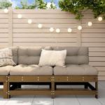 Maisonchic - Lot de 2 Canapés centraux de jardin, Salon de jardin, Banquette de jardin marron miel