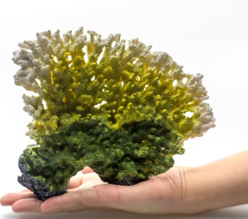 Fish Ornaments Aquarium Decoration Fish Tank Decoration Large Fish Tank Coral Landscaping, Simulation Decorative Small Ornaments, Seabed Coral Stone, Interior Aquarium Resin,Fish Tank Coral-20.6.5Cm