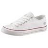 Sneaker DOCKERS BY GERLI, Damen, Gr. 36, weiß, Textil, sportlich, Schuhe, mit dezenter Logo-Stickerei, Freizeitschuh, Halbschuh, Schnürschuh, Topseller