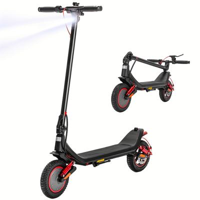 TEMU Electric Scooter, Max 19 Mph & 20 Miles, 500w , 10'' Solid Tire, Foldable For , College Student Scooter Enthusiasts, With Dual Braking, App