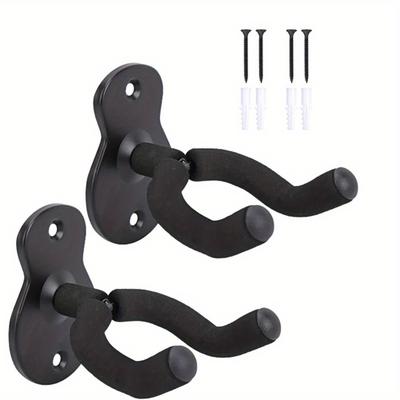 TEMU Wall Mount 1/ 2/ 3/ 4 Pack, U-shaped Guitar Wall Hanger Mount, Guitar Holder Hook Stand Wall For Acoustic, Electric Guitar, Banjo, Bass, Gift For