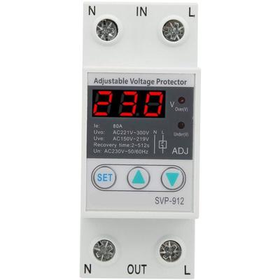 230-V-Spannungsregler, Überspannungsschutzrelais, einstellbares Wiederherstellungsvoltmeter Image