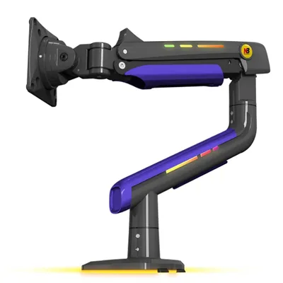 NB G60 E5 Gaming-Monitorarm, 32–60 Zoll, gebogener Lichtbogensieb, Desktop-Monitorhalterung, 2–20 kg, ultrabreite Monitorhalterung mit RGB-Licht