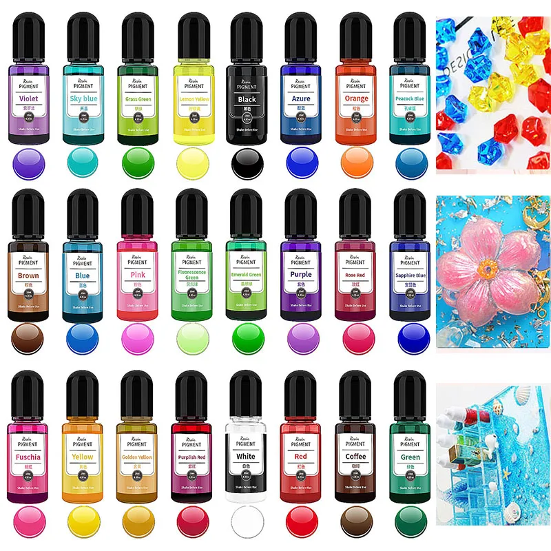 10 ml Epoxidharz Pigment Flüssigkeit Farbstoff Farbstoff Diffusion Pigment DIY Epoxidharz Handwerk Kerze Seife Schmuck Machen Werkzeuge Image
