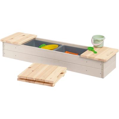 Sandkasten PINOLINO "Hedda, beige/natur", beige (beige, natur), Sandkästen, Kinder, B/H/L: 113,5cm x 18,5cm x 114cm, Holz, B:113,5cm H:18,5cm L:114cm T:32cm