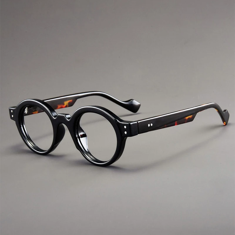 KAMMPT Einfache runde Brille für Herren, Vintage-Stil, blaues Licht blockierende optische Rahmen, 2025, trendiges Markendesign, nicht verschreibungspflichtige Brillen Image