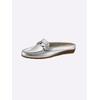 Slipper CASUAL LOOKS, Damen, Gr. 39, silber (silberfarben), Leder, sportlich, Schuhe