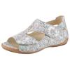 Riemchensandale WALDLÄUFER "HELIETT", Damen, Gr. 4,5 (37,5), sanftes weiß multi, Nubukleder, geblümt, metallic, klassisch, Schuhe, Sommerschuh, Sandalette, Keilabsatz, mit Rahmennaht, H-Weite