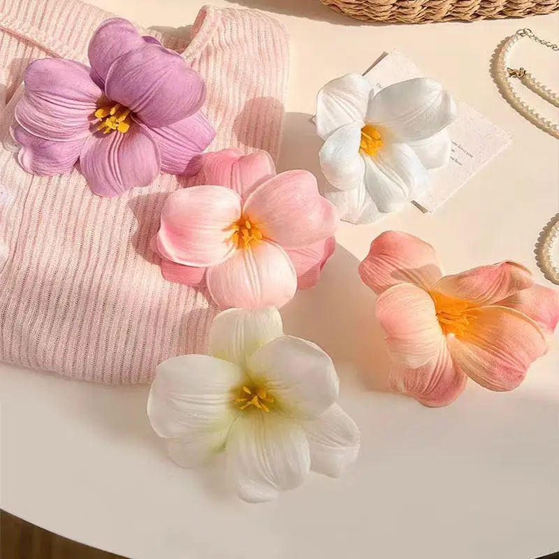 1pc frühling und sommer simulation tulpe blume haarnadel für urlaub foto foto headwear temperament kopf blume seite clip Image