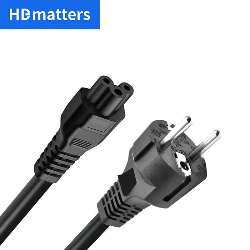 EU-Netzkabel, europäisches 3-poliges Netzkabel, EU-Notebook-Netzkabel, CEE 7/7 auf IEC320 C5, Stromkabel für Laptop-Netzteil usw Image