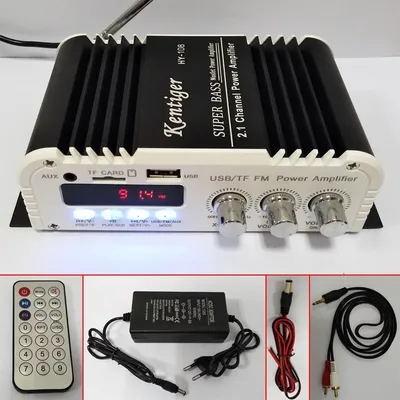Kentiger HY-108 2,1 Kanal Ausgang Subwoofer TF USB FM Audio Power Verstärker Stereo Amplificador Super Bass Lautsprecher Dac Image