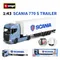 Bburago 1:43 Scania 770S Anhänger, schwerer Traktor, Schwarz, Druckguss, Sammlerstück, Hobbys, Modellspielzeug