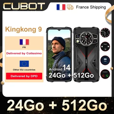 Cubot Kingkong 9 robustes Smartphone-24Go + 512go-10600 mAh (33 W) – 100 MP – Dual-Bildschirm „+ 1,32“ – NFC GPS Dual SIM 4G