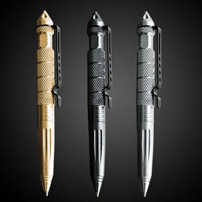 Multifunctional Tactical Pen High Quality Steel Anti Skid Gel Pen Portable Self Defense Pen Aluminum Glass Breaker Survival Tool