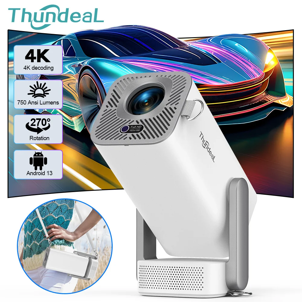 ThundeaL projecteur Full HD TD80 Pro 1080P 2K 4K TD80Pro TD80W mise à niveau WIFI Android Mini projecteur de faisceau 3D LED vidéo Home cinéma