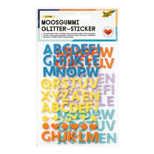 folia Moosgummi Glitter-Sticker »Letters« Image