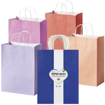 folia 20er-Pack Papier-Tragetaschen »BASIC« Größe L, 24x31x12 cm