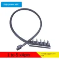 Ventola PWM HUB PC CPU Raffreddamento 4 PIN/3PIN Cavo di alimentazione Splitter Adattatore Custodia con maniche per Ventole di raffreddamento per computer desktop 12V